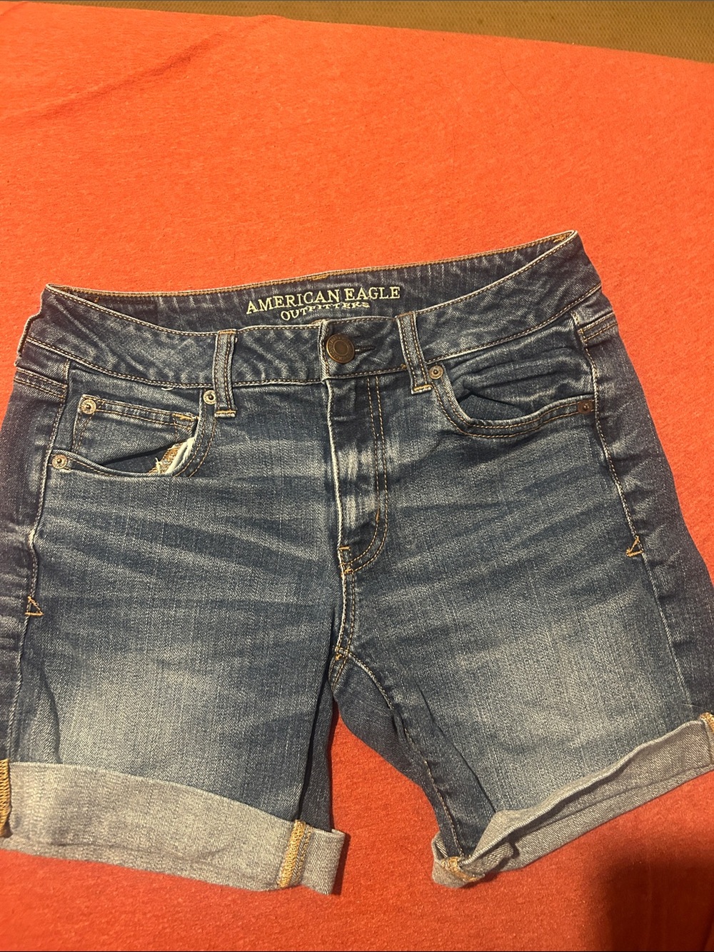 American Eagle Outfitters Medium Blue Stretch Denim Shorts